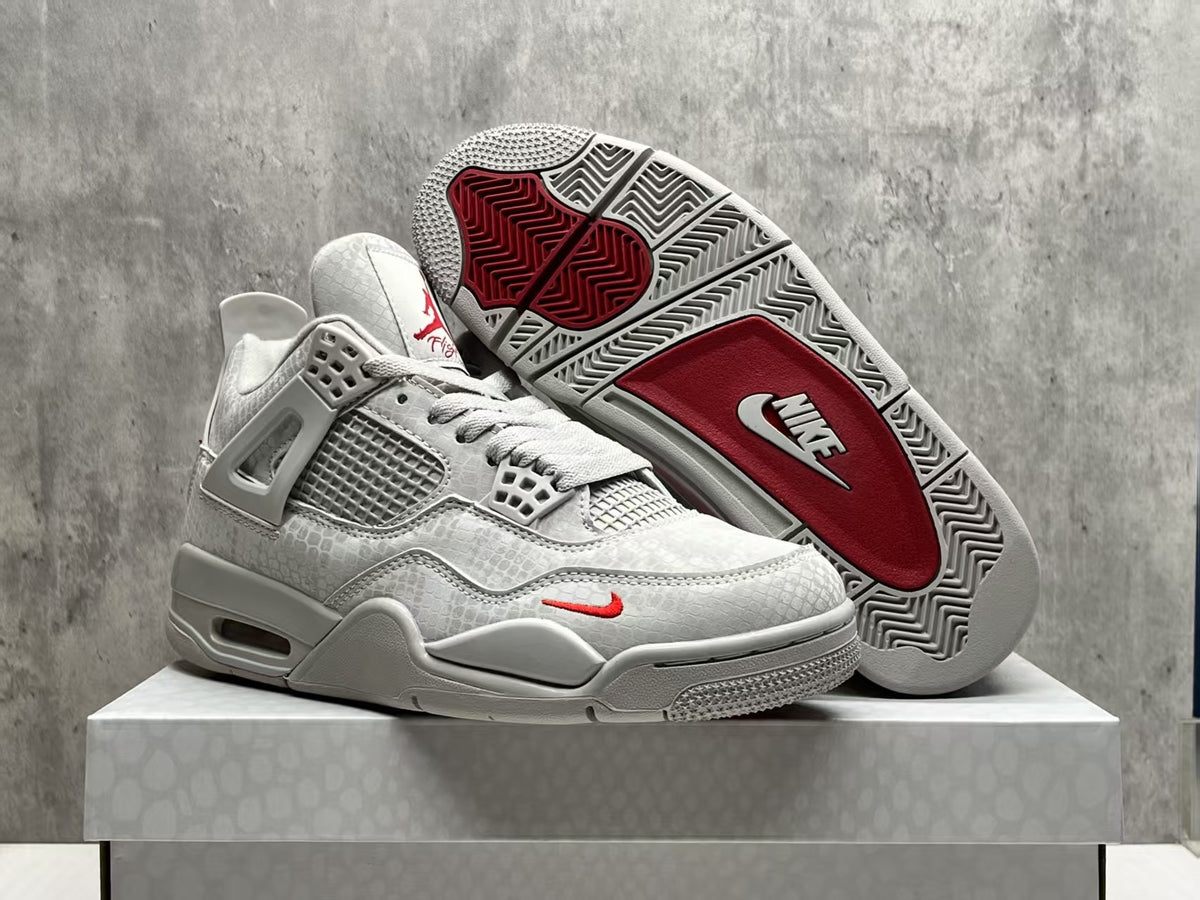 Nigel Sylvester x Air Jordan 4 'Brick After Brick' Grey/Red Custom