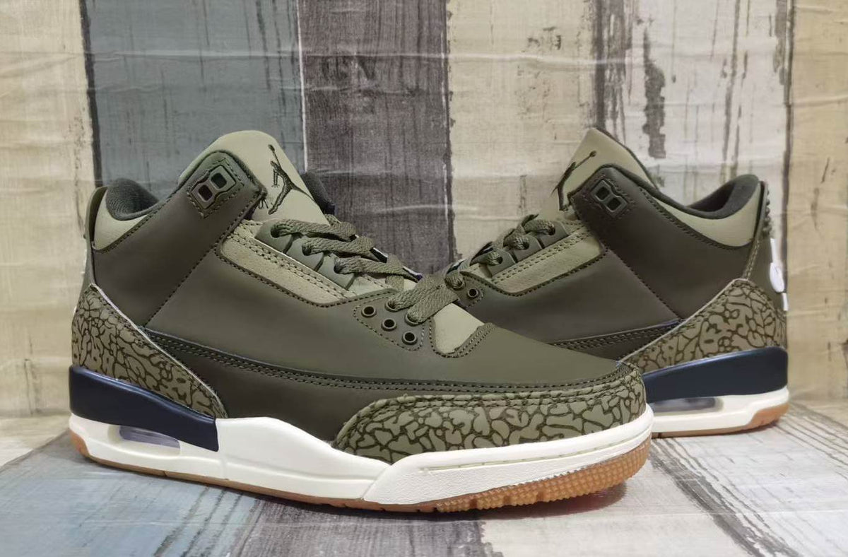 Air Jordan 3 Retro Medium Olive Men's Shoes