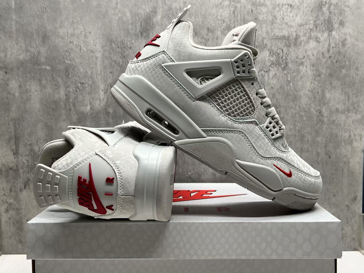 Nigel Sylvester x Air Jordan 4 'Brick After Brick' Grey/Red Custom