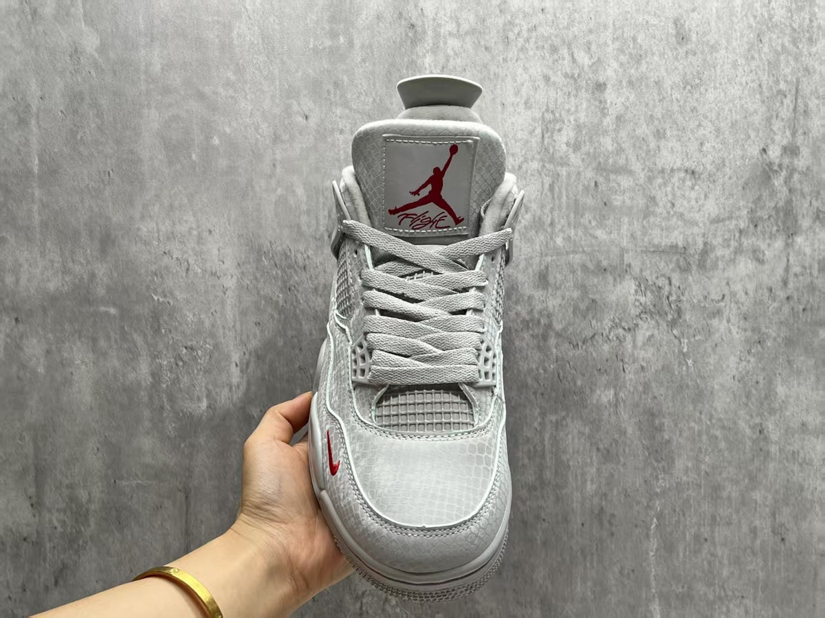 Nigel Sylvester x Air Jordan 4 'Brick After Brick' Grey/Red Custom