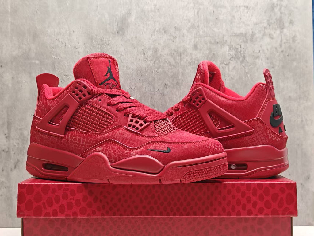 Air Jordan 4 Retro 'Red Snakeskin' Custom