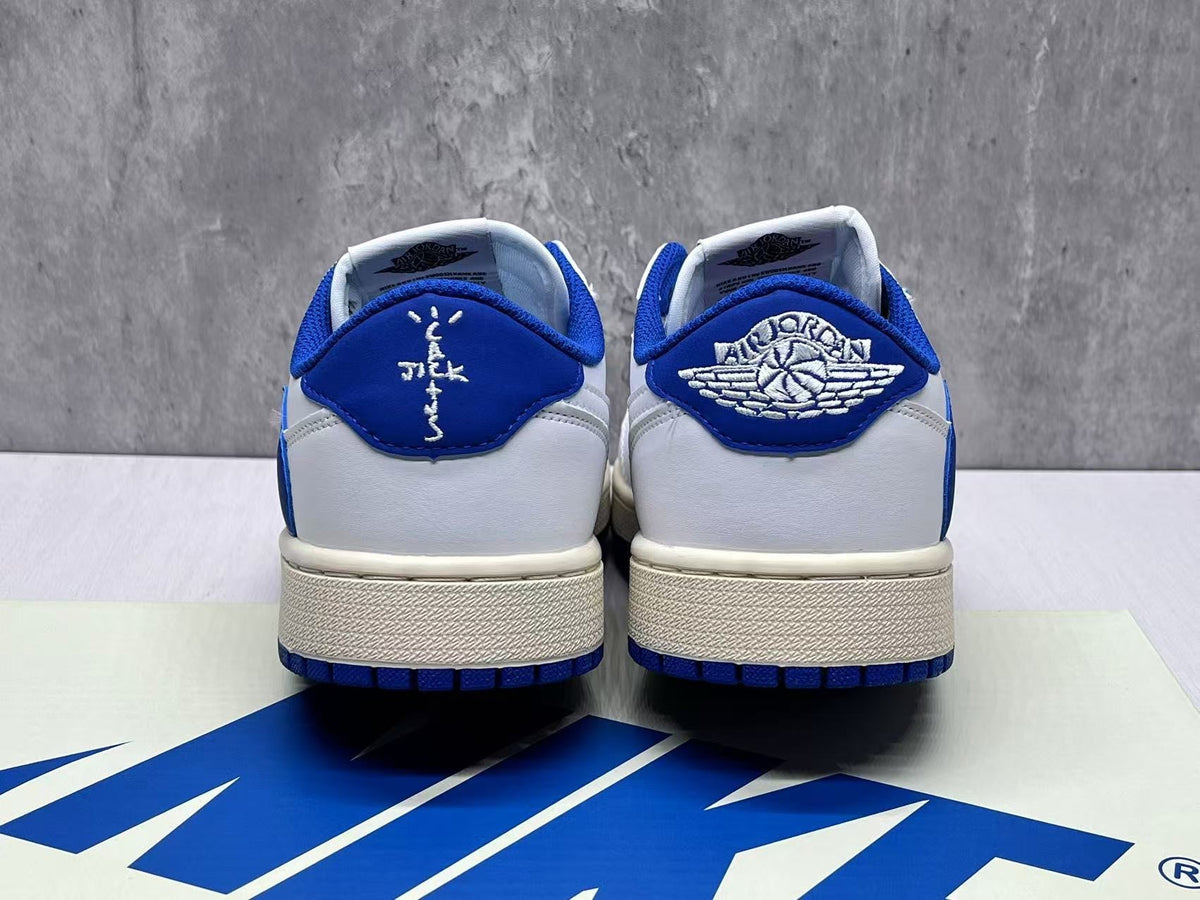 Fragment Design x Travis Scott x Air Jordan 1 Low OG SP 'Sail Military Blue' (2025)