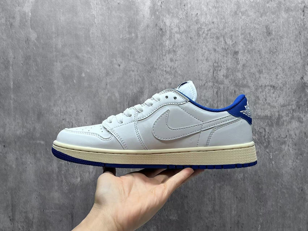 Fragment Design x Travis Scott x Air Jordan 1 Low OG SP 'Sail Military Blue' (2025)