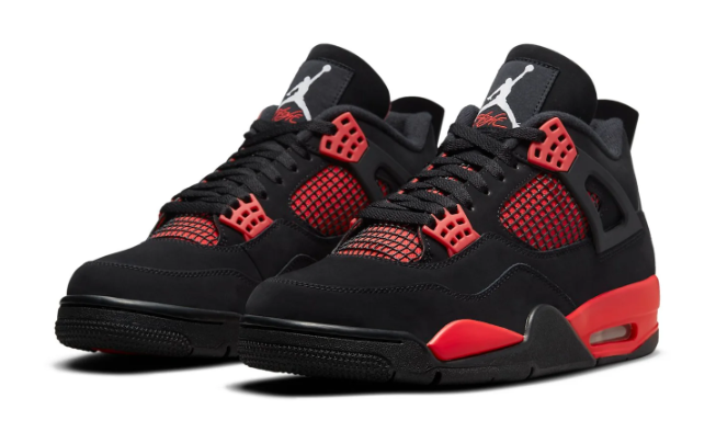 Air Jordan 4 Black/White-Red
