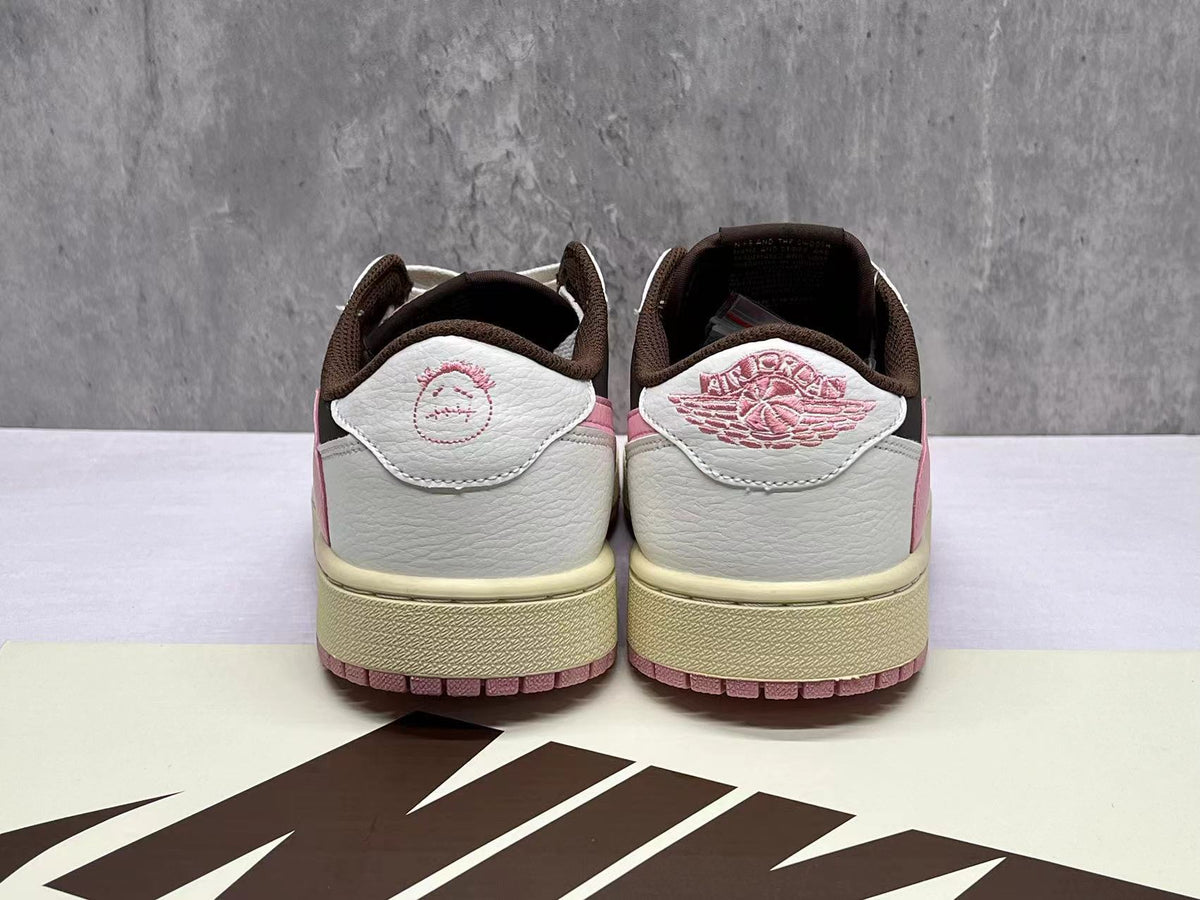 Travis Scott x Air Jordan 1 Retro Low OG SP 'Reverse Mocha Pink Custom'