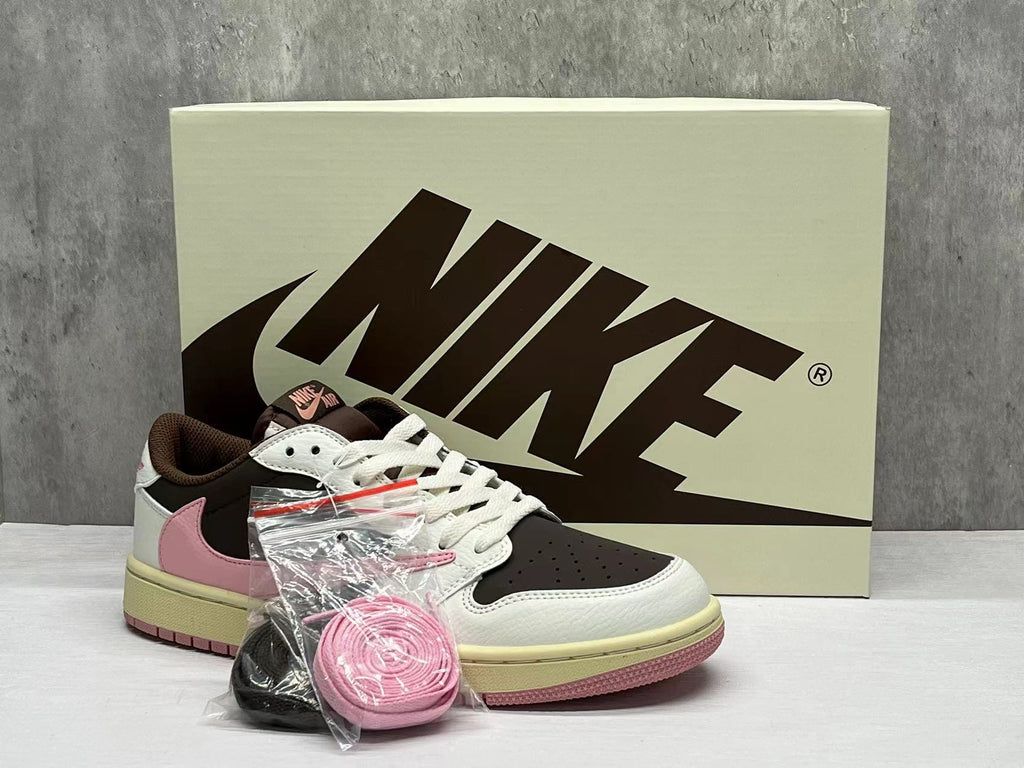 Travis Scott x Air Jordan 1 Retro Low OG SP 'Reverse Mocha Pink Custom'