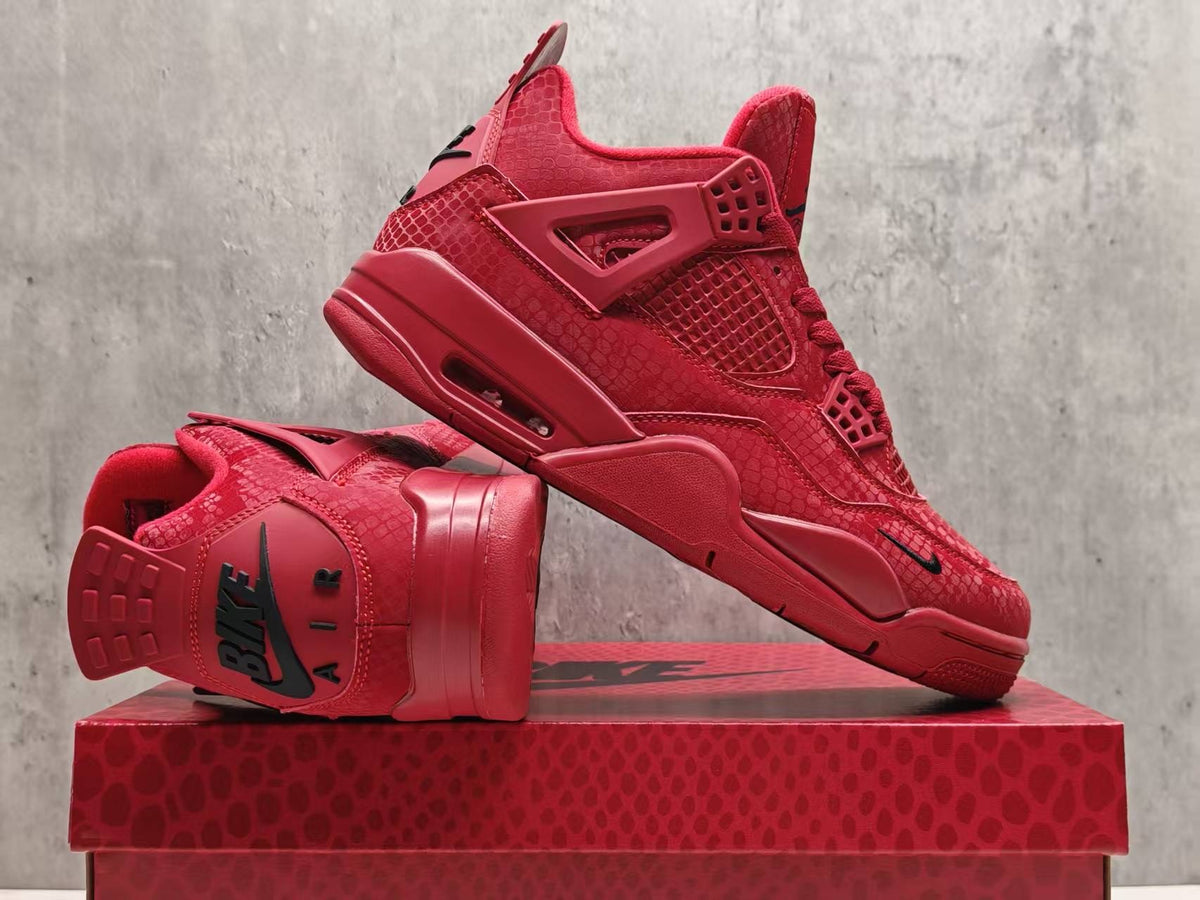 Air Jordan 4 Retro 'Red Snakeskin' Custom