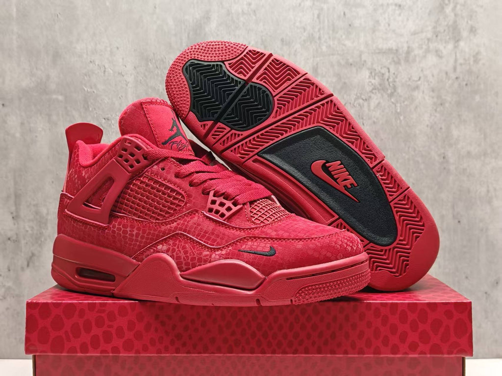 Air Jordan 4 Retro 'Red Snakeskin' Custom