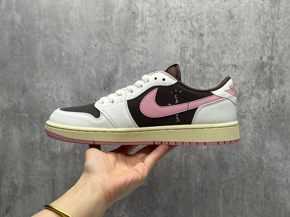Travis Scott x Air Jordan 1 Retro Low OG SP 'Reverse Mocha Pink Custom'