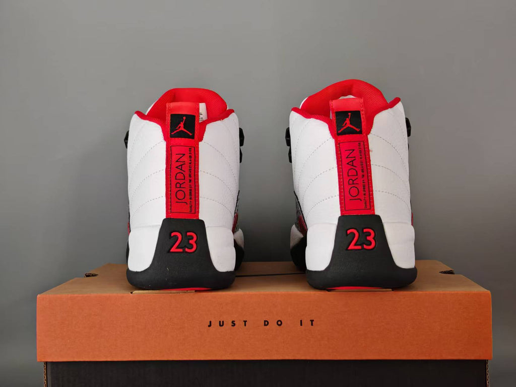 Air Jordan 12 Retro 'White Red Elephant Print'